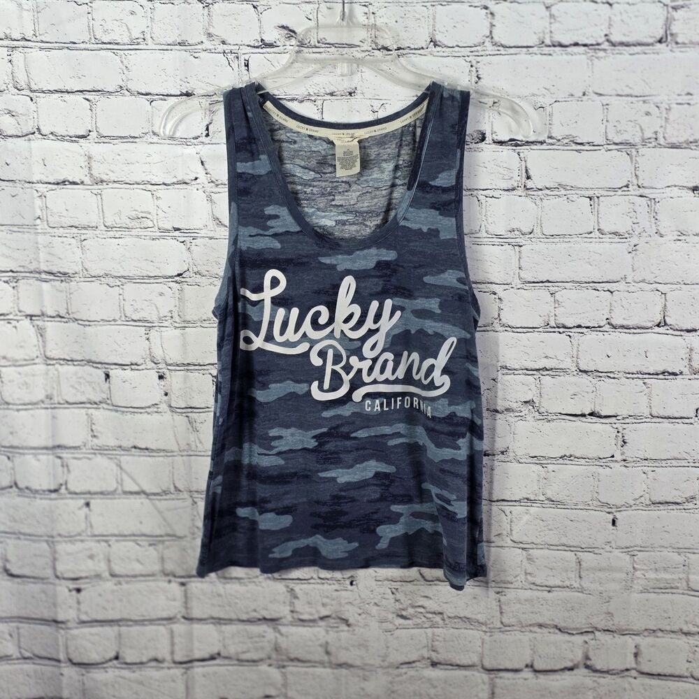 Lucky Brand  Boy's Large Blue Camo Tank Top‎